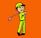 Dibujo Jugador de golf pintado por rodrigo