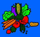 Dibujo verduras pintado por PAULETTE