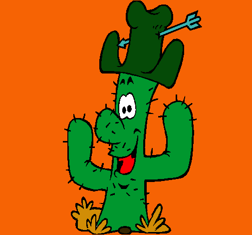 Cactus con sombrero