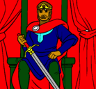 Dibujo Caballero rey pintado por principemiguelangel