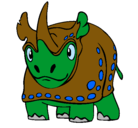 Dibujo Rinoceronte pintado por johnny