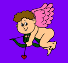 Dibujo Cupido pintado por rebeca