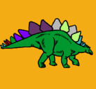 Dibujo Stegosaurus pintado por bruno