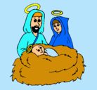 Dibujo Natividad pintado por analya