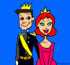 Dibujo Príncipe y princesa pintado por geral