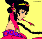 Dibujo Princesa china pintado por paula