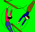 Dibujo Trapecistas saltando pintado por AlexiaRubio