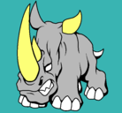 Dibujo Rinoceronte II pintado por Karel