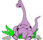 Dibujo Diplodocus sentado pintado por david100