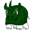 Dibujo Rinoceronte pintado por joaquin