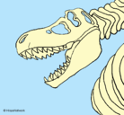 Dibujo Esqueleto tiranosaurio rex pintado por sebas
