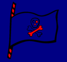 Dibujo Bandera pirata pintado por angelvega