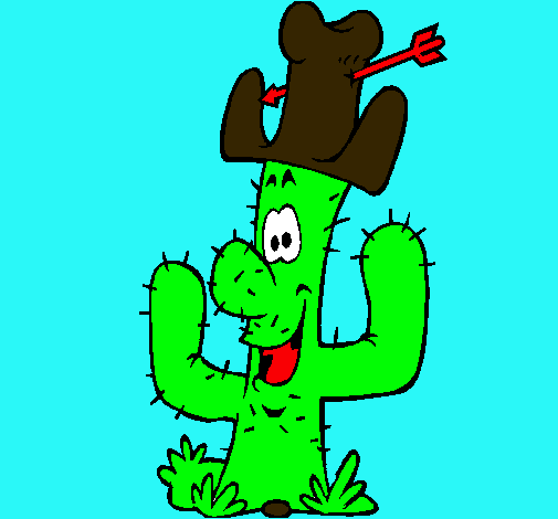 Cactus con sombrero