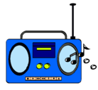Dibujo Radio cassette 2 pintado por rouse