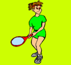 Dibujo Chica tenista pintado por JAVIERYEVAMARIA