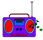 Dibujo Radio cassette 2 pintado por catalinapueblaesmeralda