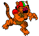 Dibujo Jugador tigre pintado por diego