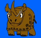 Dibujo Rinoceronte pintado por teosan
