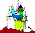 Dibujo Castillo medieval pintado por lluuio