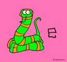 Dibujo Serpiente pintado por luisina