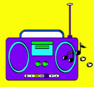 Dibujo Radio cassette 2 pintado por v.glrekrjntjlucviu