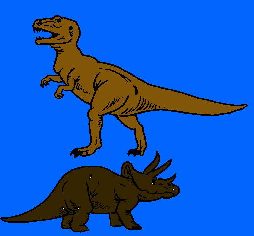 Triceratops y tiranosaurios rex