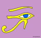 Dibujo Ojo Horus pintado por dany
