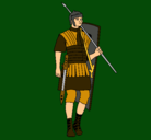 Dibujo Soldado romano pintado por paco