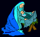 Dibujo Nacimiento del niño Jesús pintado por ceciliavasquezclaure