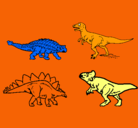 Dibujo Dinosaurios de tierra pintado por chico