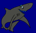 Dibujo Tiburón alegre pintado por axel