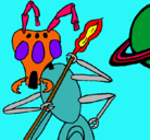 Dibujo Hormiga alienigena pintado por roco