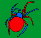 Dibujo Araña venenosa pintado por spaider-man