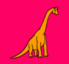 Dibujo Braquiosaurio pintado por sicodelicabella
