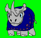 Dibujo Rinoceronte pintado por dianamaria