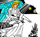 Dibujo Ángel del pesebre pintado por sirenita