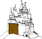Dibujo Castillo medieval pintado por danieleladio
