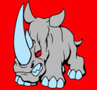 Dibujo Rinoceronte II pintado por car619