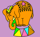 Dibujo Elefante actuando pintado por valeriaypaola