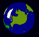 Dibujo Planeta Tierra pintado por nuestrohogar