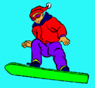 Dibujo Snowboard pintado por daniel