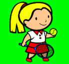 Dibujo Chica tenista pintado por paulapriego