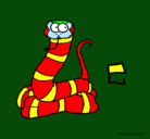 Dibujo Serpiente pintado por dennis