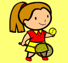 Dibujo Chica tenista pintado por puly