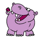 Dibujo Hipopótamo pintado por adrian
