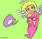 Dibujo Ángel pintado por angelacarpiodelaFF