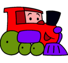 Dibujo Tren pintado por thomas
