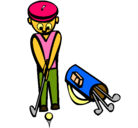 Dibujo Jugador de golf II pintado por Gabriela