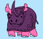 Dibujo Rinoceronte pintado por LEONOR