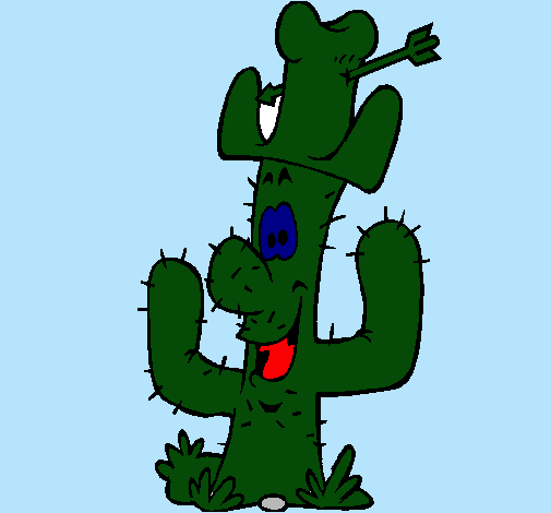 Cactus con sombrero